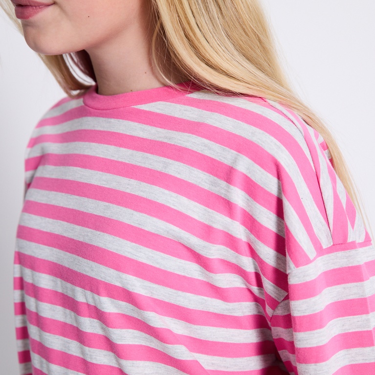 Striped longsleeve tee "Ammie star" Grey Melange